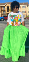 Load image into Gallery viewer, Green Pocketed Flared Maxi Skirt
