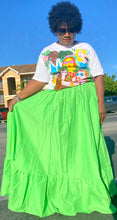 Load image into Gallery viewer, Green Pocketed Flared Maxi Skirt
