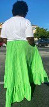 Load image into Gallery viewer, Green Pocketed Flared Maxi Skirt
