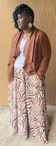 Brown Zebra Skirt