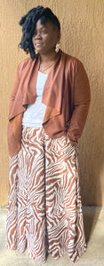 Brown Zebra Skirt