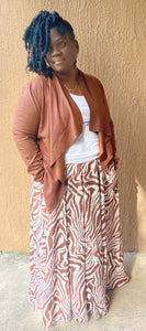 Brown Zebra Skirt