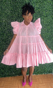 Pinky Baby Doll Dress